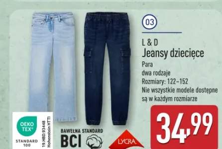 jeansy dziecięce