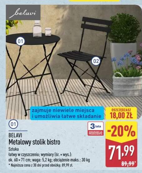 stolik metalowy