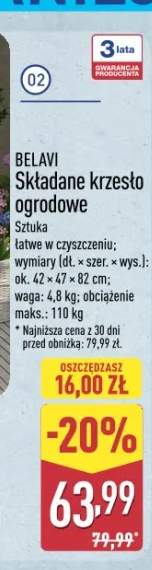 krzesło ogrodowe