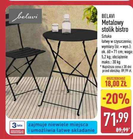 stolik metalowy