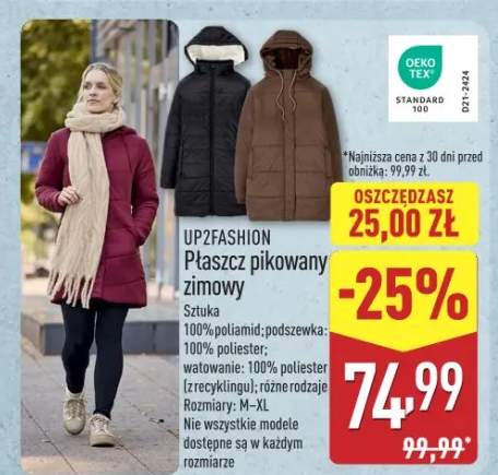 płaszcz pikowany
