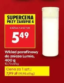 wkład parafinowy do znicza