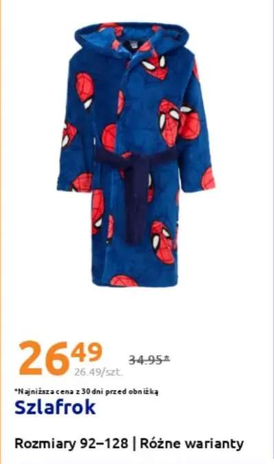 szlafrok dziecięcy