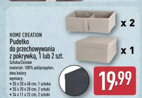 Pudełko do przechowywania z pokrywką, 1 lub 2 szt.