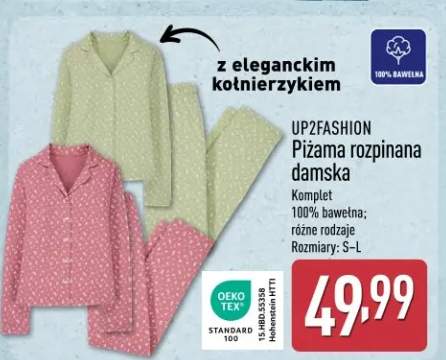 Piżama rozpinana damska