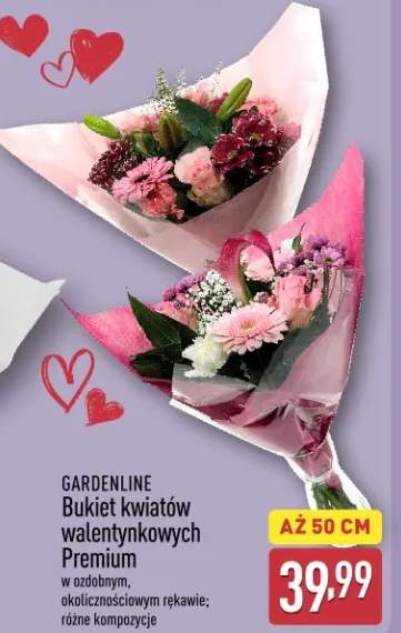 Bukiet kwiatów walentynkowych Premium