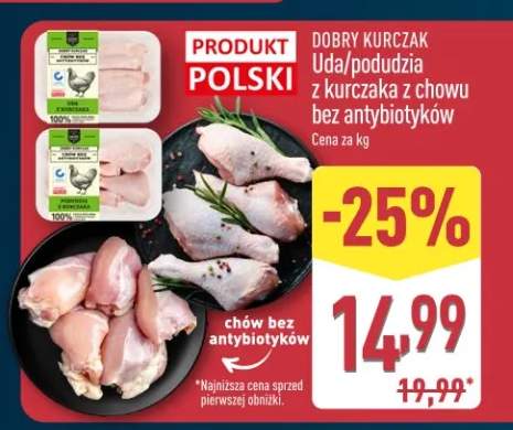 Uda/podudzia z kurczaka z chowu bez antybiotyków