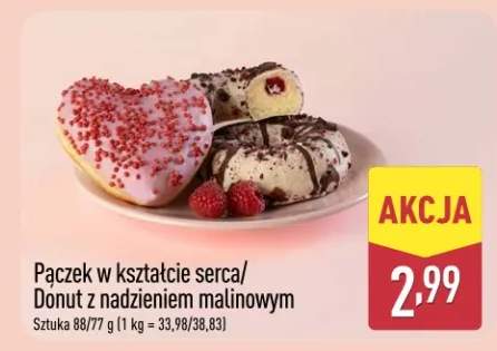 Donut z nadzieniem malinowym