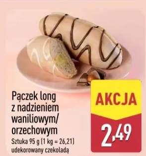 Pączek long z nadzieniem waniliowym/orzechowym
