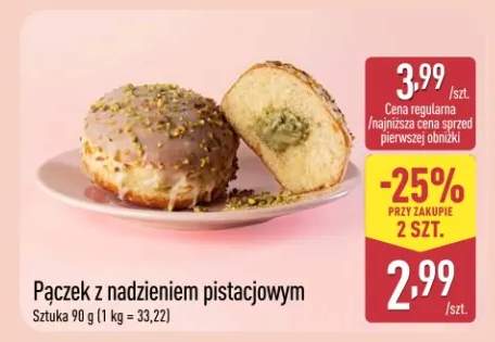 Pączek z nadzieniem pistacjowym