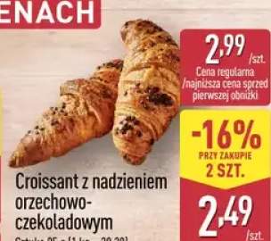 Croissant z nadzieniem orzechowo-czekoladowym