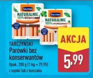 Parówki bez konserwantów z szynki lub z kurczaka