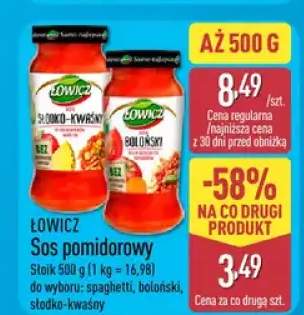 Sos pomidorowy słoik 500 g do wyboru: spaghetti, boloński, średnio kwaśny