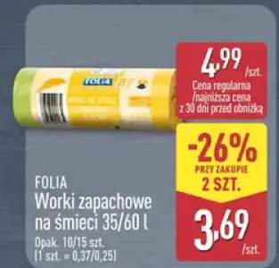 Worki zapachowe na śmieci 35/60l
