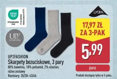 Skarpety bezuciskowe, 3 pary