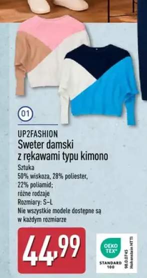 Sweter damski z rękawami typu kimono