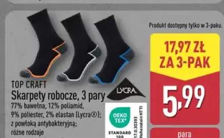 Skarpety robocze, 3 pary