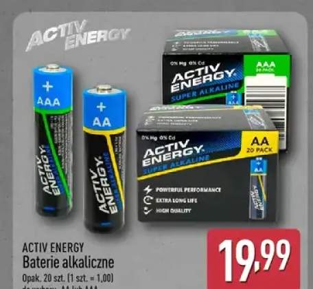 Baterie alkaliczne 20 szt. (AAA) lub 10 szt. (AA)