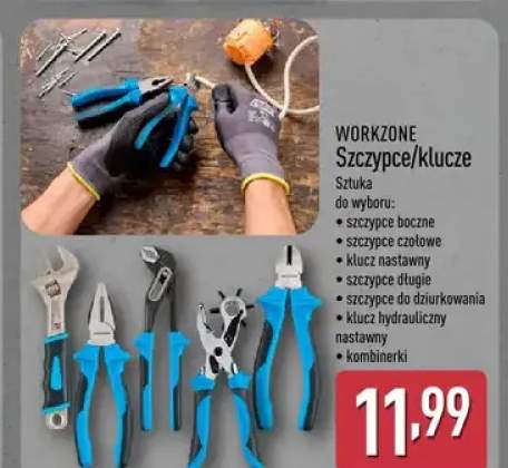 Szczypce/klucze szczypce boczne, szczypce czołowe, klucz nastawny, szczypce długie, szczypce do dziurkowania, klucz hydrauliczny nastawny, kombinerki