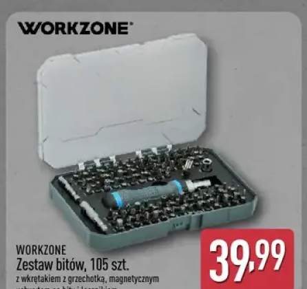 Zestaw bitów 105 szt. z wkrętakiem z grzechotką, magnetycznym uchwytem na bity i łącznikiem