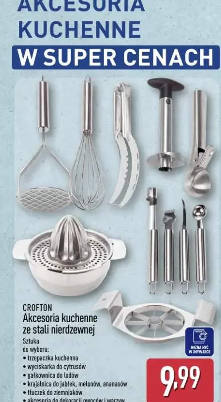 Akcesoria kuchenne ze stali nierdzewnej