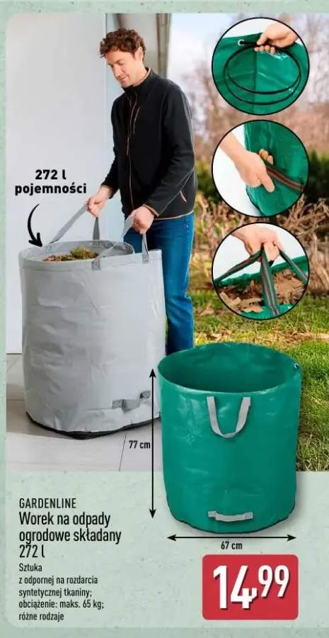 Worek na odpady ogrodowe składany 272l