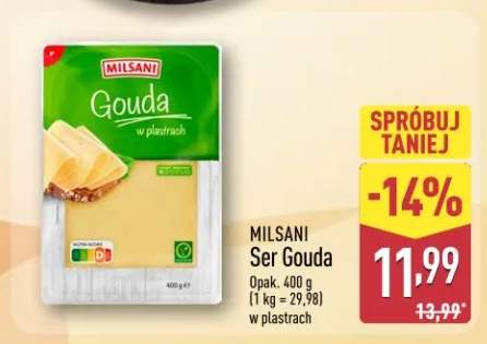 Ser Gouda w plastrach 400 g