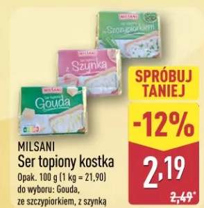 Ser topiony kostka ze szczypiorkiem