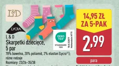 Skarpetki dziecięce 5 par
