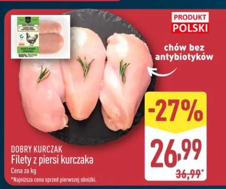 Filety z piersi kurczaka chów bez antybiotyków