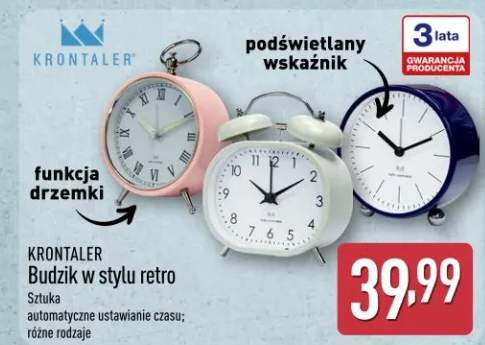 Budzik w stylu retro Krontaler