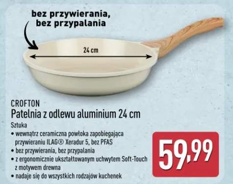Patelnia z odlewu aluminium 24 cm Crofton