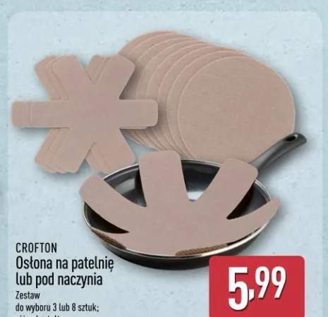 Osłona na patelnię lub pod naczynia Crofton zestaw