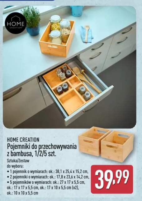 Pojemniki do przechowywania z bambusa