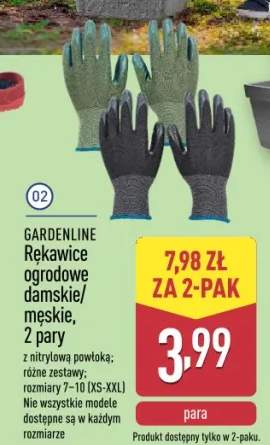 Rękawice ogrodowe damskie/męskie, 2 pary