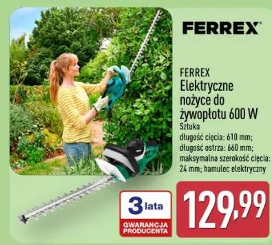 Elektryczne nożyce do żywopłotu 600 W