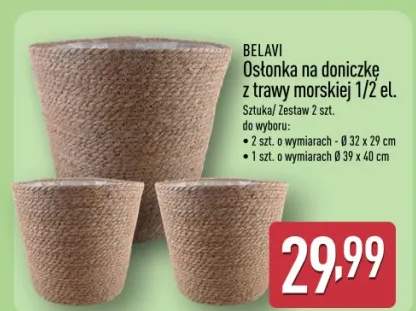 Osłonka na doniczkę z trawy morskiej 1/2 cl.
