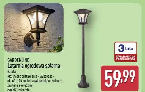 Latarnia ogrodowa solarna