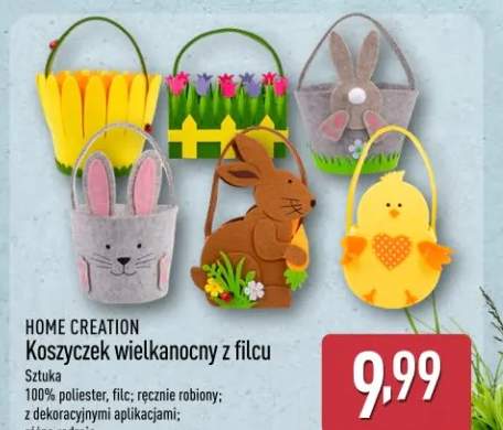 Koszyczek wielkanocny z filcu