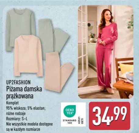 Piżama damska prążkowana