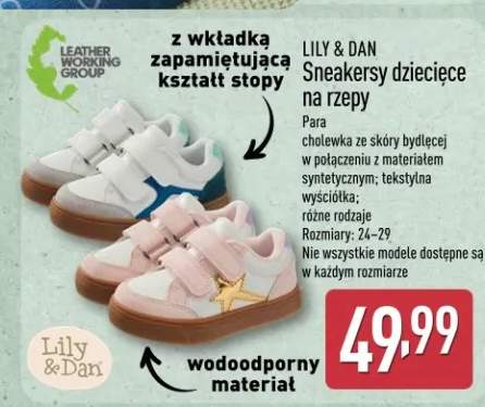 Sneakersy dziecięce na rzepy