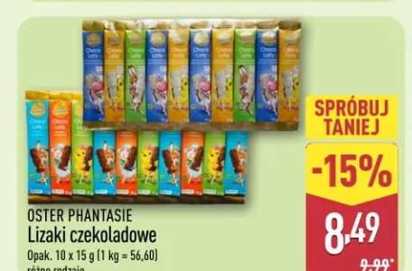 Lizaki czekoladowe różne rodzaje