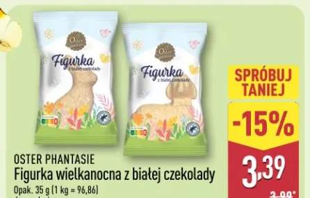 Figurka wielkanocna z białej czekolady dwa rodzaje