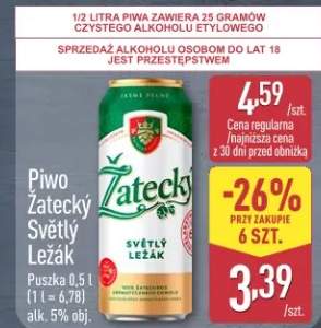 Piwo Żatecky Světlý Ležák puszka 0.5l (1 l = 6,78) alk. 5% obj.