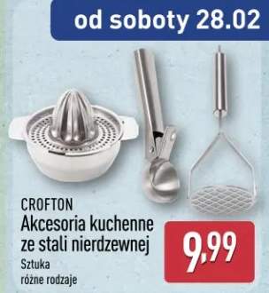 Akcesoria kuchenne ze stali nierdzewnej różne rodzaje