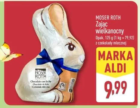 Zając wielkanocny z czekolady mlecznej