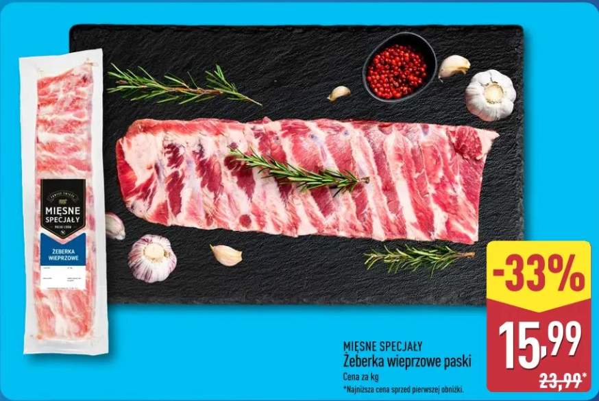 Mięsne specjały żeberka wieprzowe paski