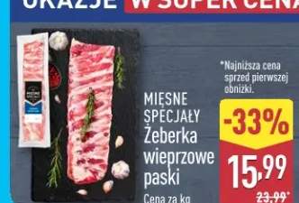Mięsne specjały żeberka wieprzowe paski