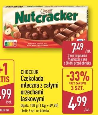 Czekolada mleczna z całymi orzechami laskowymi