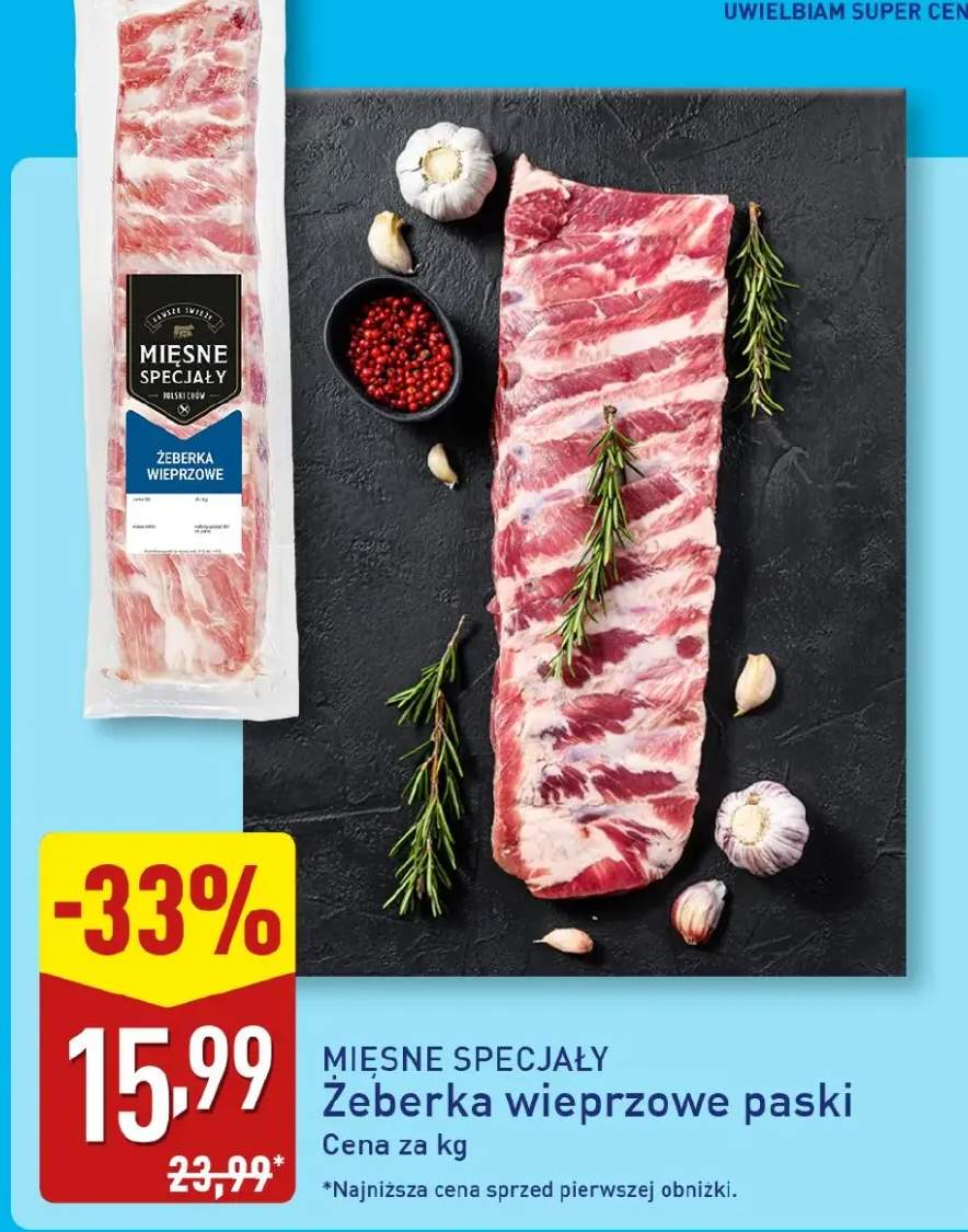 Żeberka wieprzowe paski